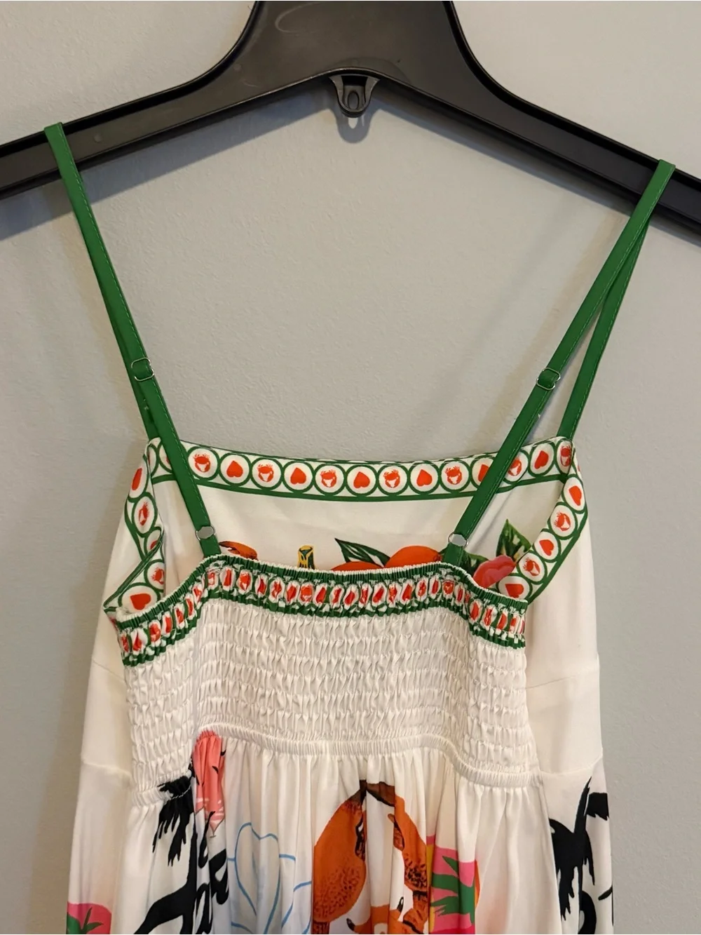 Alemais White Tropical Graphic Maxi Dress with Green Straps - Picture 5 of 5